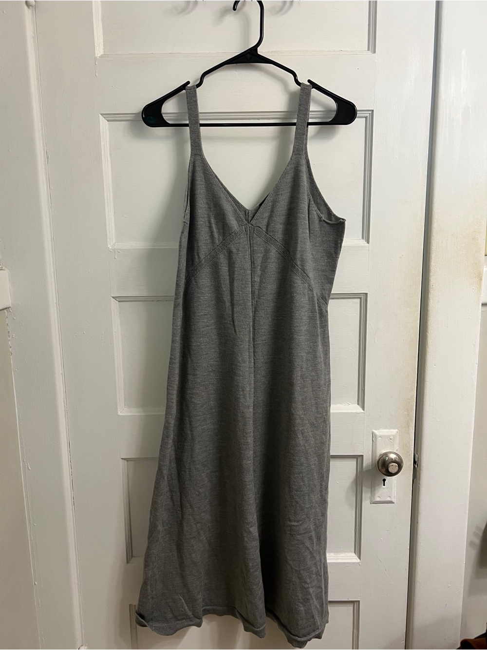 J. Crew Gray Sleeveless V-Neck Maxi Dress